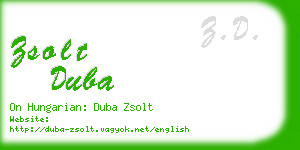 zsolt duba business card